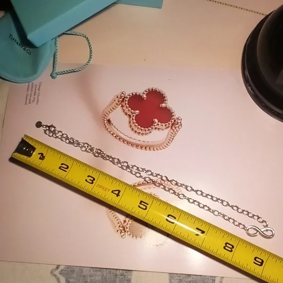 Tiffany Infinity 18" Necklace EUC with Box And Pouch 1" Infinity - Picture 3 of 10